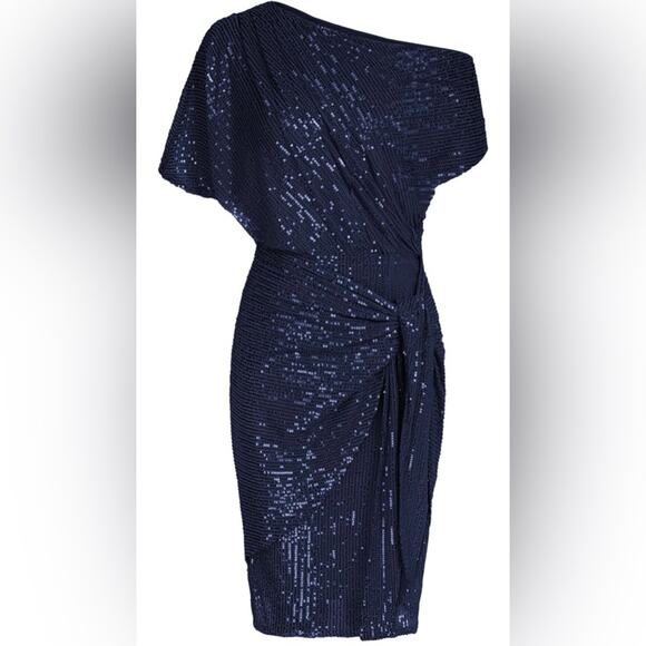 Grace Karin Blue Sequin One Shoulder Dress NWT | Size M - Picture 6 of 6